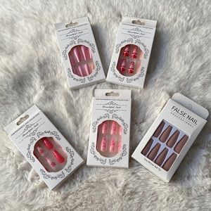 Beautiful nail  floral fake nail set